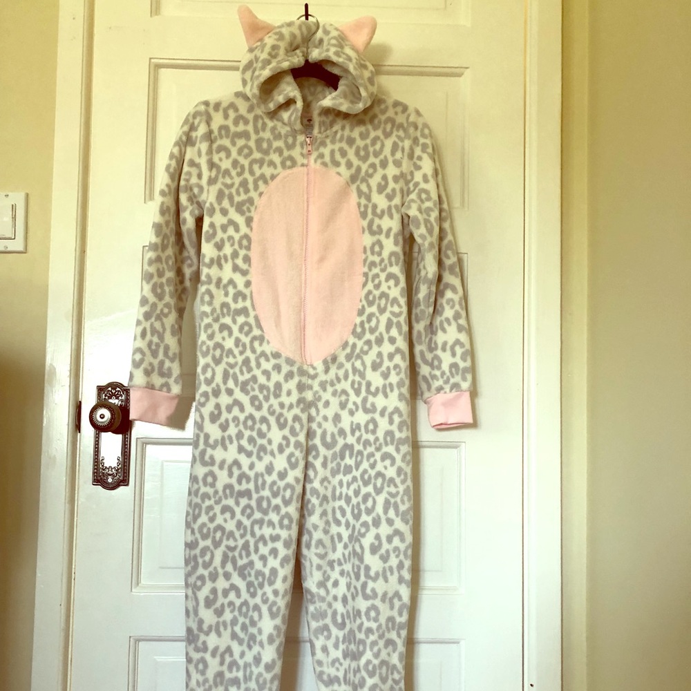 Fuzzy onsie pajamas.